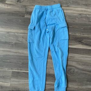 Blue Relaxed Fit Joggers with Elastic Waistband